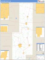 Sunflower County, MS Wall Map Zip Code