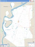 Tunica County, MS Wall Map Zip Code