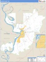 Warren County, MS Wall Map Zip Code