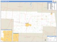 Audrain County, MO Wall Map Zip Code