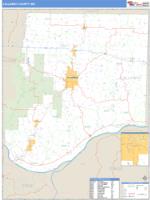 Callaway County, MO Wall Map Zip Code