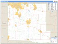 Cass County, MO Wall Map Zip Code