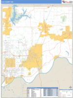 Clay County, MO Wall Map Zip Code