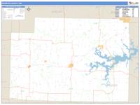 Monroe County, MO Wall Map Zip Code