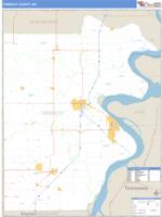 Pemiscot County, MO Wall Map Zip Code