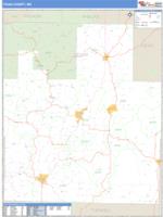 Texas County, MO Wall Map Zip Code