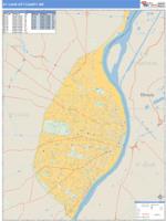 St. Louis City County, MO Wall Map Zip Code