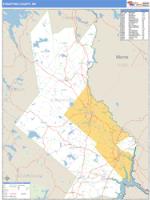 Strafford County, NH Wall Map Zip Code