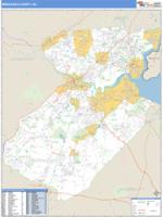 Middlesex County, NJ Wall Map Zip Code