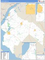 Salem County, NJ Wall Map Zip Code