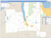 Schuyler County, NY Wall Map Zip Code