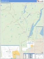 Warren County, NY Wall Map Zip Code