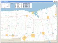 Wayne County, NY Wall Map Zip Code