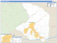 Caldwell County, NC Wall Map Zip Code