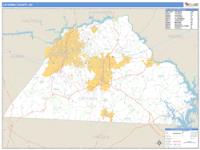 Catawba County, NC Wall Map Zip Code