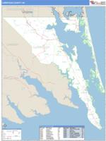 Currituck County, NC Wall Map Zip Code