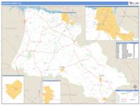 Halifax County, NC Wall Map Zip Code