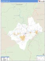 Haywood County, NC Wall Map Zip Code