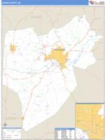 Lenoir County, NC Wall Map Zip Code