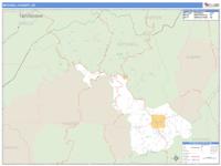 Mitchell County, NC Wall Map Zip Code