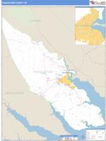 Pasquotank County, NC Wall Map Zip Code