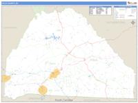 Polk County, NC Wall Map Zip Code