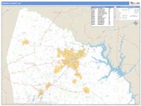 Rowan County, NC Wall Map Zip Code
