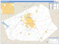 Wilson County, NC Wall Map Zip Code