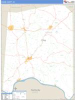 Adams County, OH Wall Map Zip Code