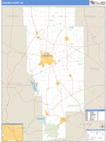 Ashland County, OH Wall Map Zip Code