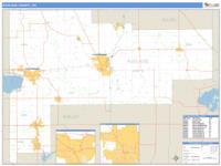 Auglaize County, OH Wall Map Zip Code