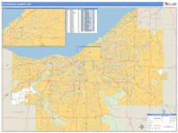 Cuyahoga County, OH Wall Map Zip Code