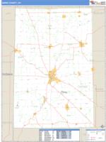 Darke County, OH Wall Map Zip Code