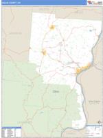Gallia County, OH Wall Map Zip Code