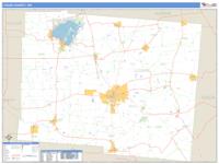 Logan County, OH Wall Map Zip Code