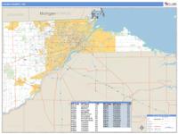 Lucas County, OH Wall Map Zip Code