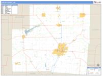 Shelby County, OH Wall Map Zip Code