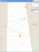 Adair County, OK Wall Map Zip Code