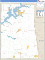 Delaware County, OK Wall Map Zip Code