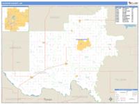 Jackson County, OK Wall Map Zip Code