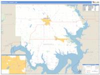 Marshall County, OK Wall Map Zip Code