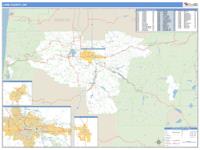 Lane County, OR Wall Map Zip Code