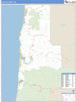 Lincoln County, OR Wall Map Zip Code