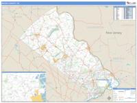 Bucks County, PA Wall Map Zip Code