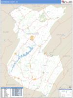 Huntingdon County, PA Wall Map Zip Code