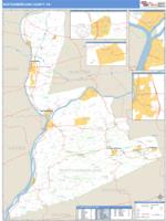 Northumberland County, PA Wall Map Zip Code
