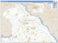 York County, PA Wall Map Zip Code