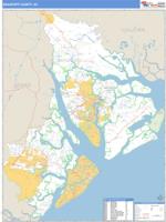 Beaufort County, SC Wall Map Zip Code