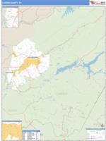 Carter County, TN Wall Map Zip Code