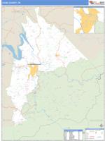 Cocke County, TN Wall Map Zip Code